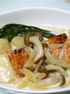 たっぷりほうれん草de鮭と蕪のクリーム煮-レシピのメイン写真