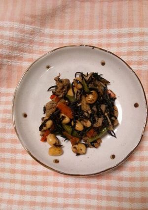 我が家の10品目のひじきの含め煮-レシピのメイン写真