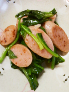 ほうれん草と魚肉ソーセージのソテー-レシピのメイン写真
