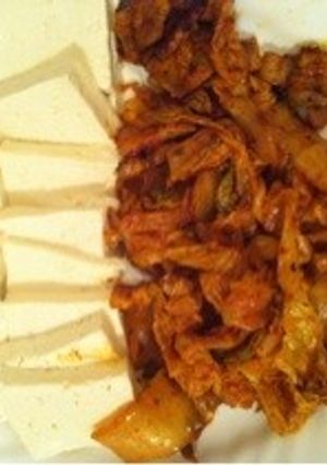 キムチ豆腐～レタスで包んで召し上がれ～-レシピのメイン写真
