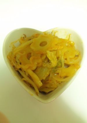 ちくわぶともやし☆キムチマヨ炒め-レシピのメイン写真