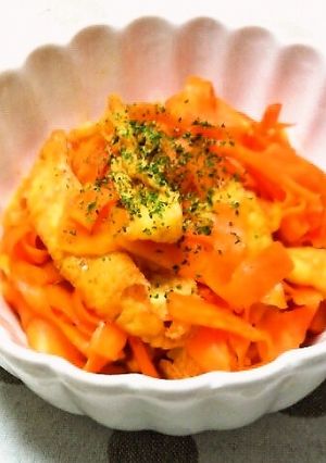 人参＆油揚げの洋風ケチャ炒め♪-レシピのメイン写真