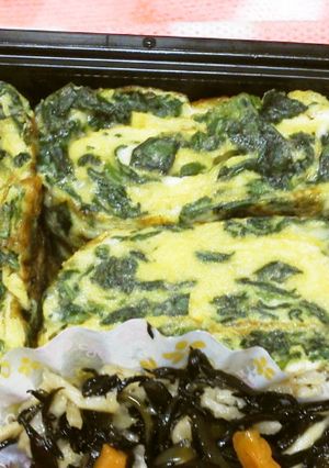 お弁当に！ほうれん草入り卵焼き-レシピのメイン写真