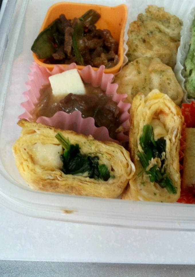 ほうれん草とチーズの鮮やか卵焼き-レシピのメイン写真