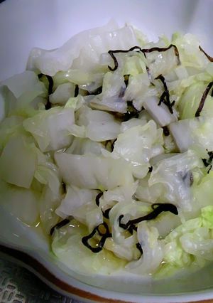 白菜と塩昆布のレンジ蒸し-レシピのメイン写真
