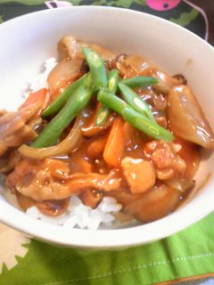 今日の晩御飯!和風カレー丼-レシピのメイン写真