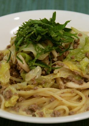 肉味噌の和風クリームパスタ-レシピのメイン写真