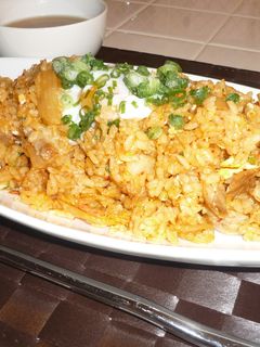 温玉のせ☆豚キムチチャーハン-レシピのメイン写真