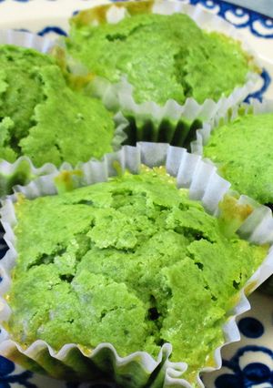 米粉で作る抹茶の大納言マフィン-レシピのメイン写真