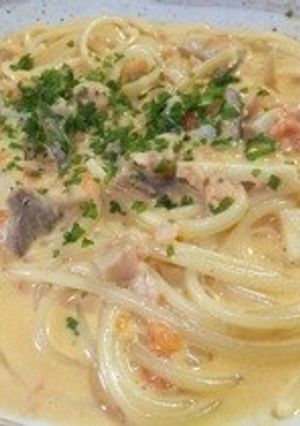 鮭&トマトのクリームパスタ-レシピのメイン写真