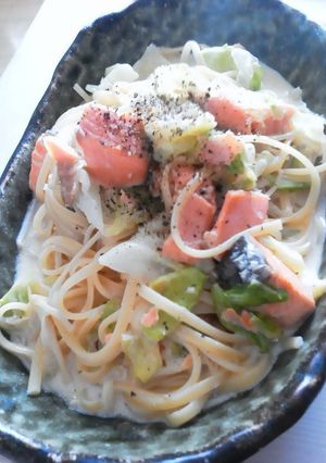 鮭ゲッティ-レシピのメイン写真