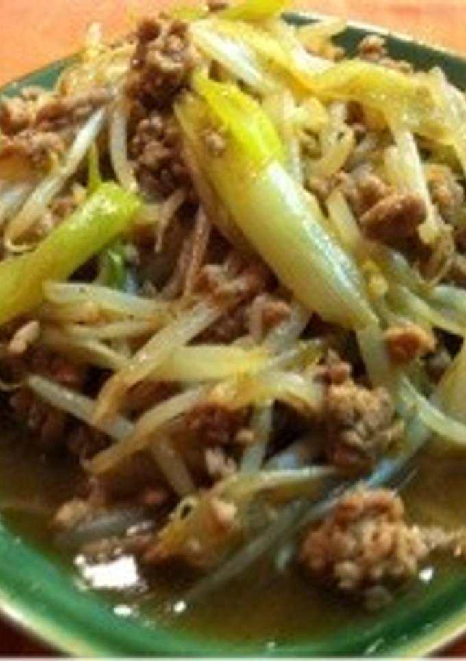 簡単☆経済的〜もやしと長ネギの挽肉炒め〜-レシピのメイン写真