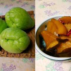 รูปของ せんなり瓜(隼人瓜）の漬物