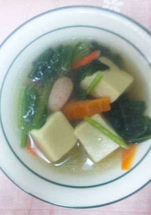 高野豆腐とウインナーのコンソメスープ-レシピのメイン写真