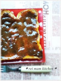 ✿秋の味覚②♡柿チョコトースト✿-レシピのメイン写真