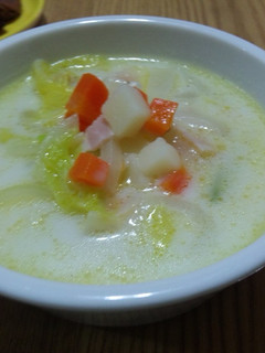 ▼ 野菜たっぷりミルクスープ-レシピのメイン写真