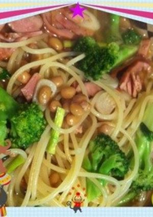 納豆スープパスタ-レシピのメイン写真