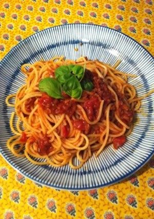 肉味噌でトマトパスタ-レシピのメイン写真