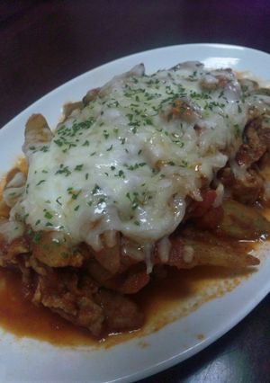 ☆豚と牛蒡のトマト煮☆仕上げはチーズで♪-レシピのメイン写真