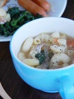 大根とベーコンのマカロニスープ-レシピのメイン写真