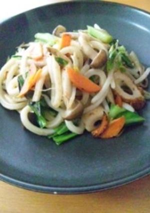 白いお魚ふりかけで！ヘルシー塩焼きうどん-レシピのメイン写真