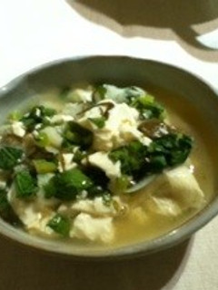 大根葉と豆腐のさっぱり酸味スープ-レシピのメイン写真