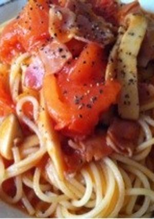 簡単☆トマト丸ごとパスタ-レシピのメイン写真