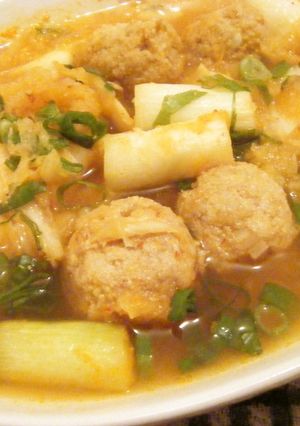 おから肉団子と長ネギのキムチ煮-レシピのメイン写真