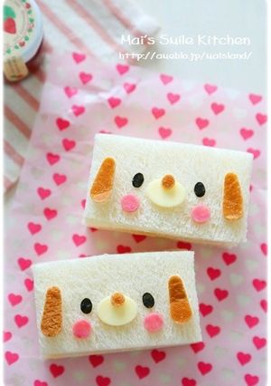 わんちゃんサンドイッチ＊キャラ弁にも♪-レシピのメイン写真