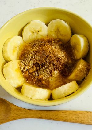 ヘルシー♡バナナきな粉すり胡麻ヨーグルト-レシピのメイン写真