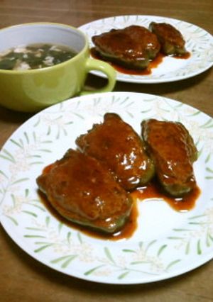 柔らか肉詰めピーマン*我が家風*-レシピのメイン写真