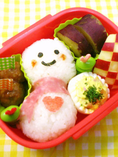 ゆきだるま♡クリスマス*簡単キャラ弁♪-レシピのメイン写真