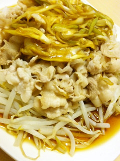 豚肉ともやしのネギ甘酢醤油-レシピのメイン写真