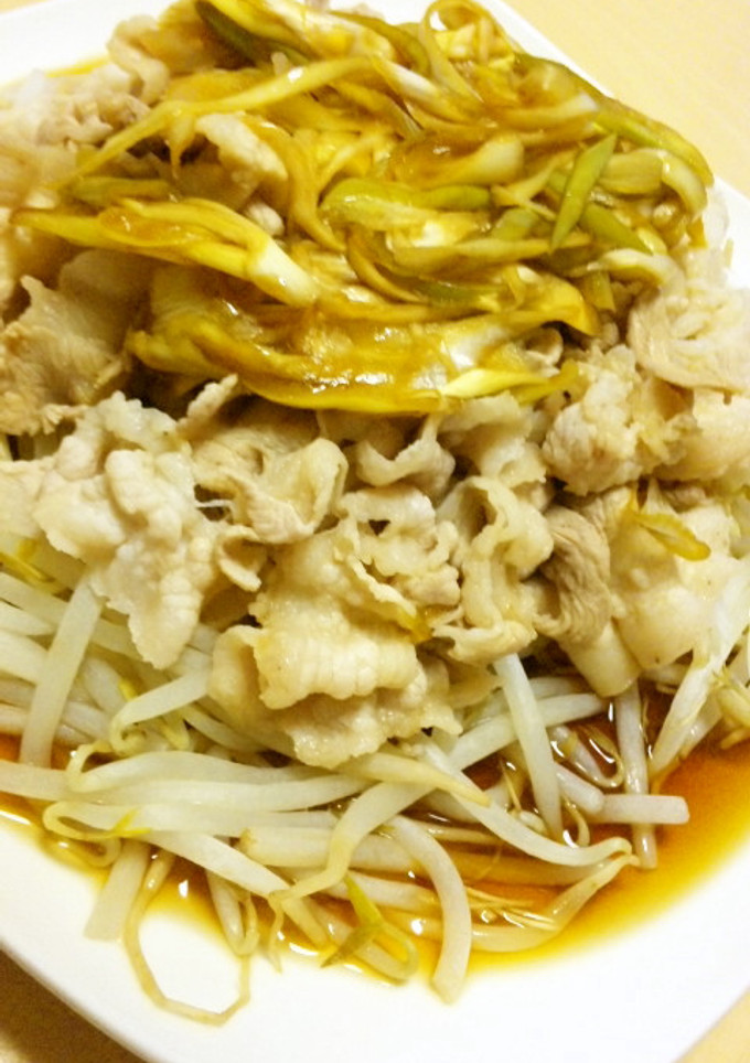 豚肉ともやしのネギ甘酢醤油-レシピのメイン写真