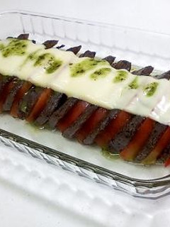 蒟蒻トマトのチーズ焼き バジルソース-レシピのメイン写真