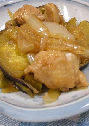 さつまいもと鶏肉の甘辛煮-レシピのメイン写真