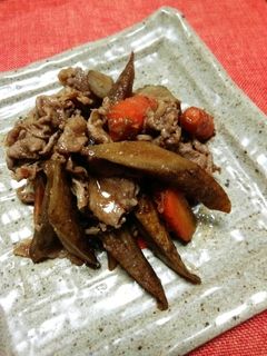 ごぼうと豚肉の甘辛煮-レシピのメイン写真