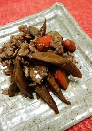 ごぼうと豚肉の甘辛煮-レシピのメイン写真