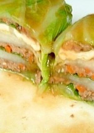 白菜とひき肉の重ね蒸し-レシピのメイン写真