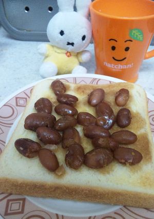 ほっくり♡金時豆トースト-レシピのメイン写真