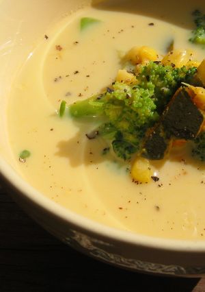 ほっこり南瓜と粒々コーンの豆乳ポタージュ-レシピのメイン写真