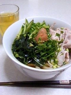 冷やし梅豚うどん-レシピのメイン写真