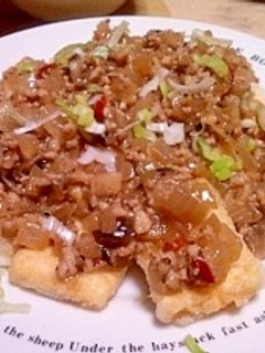 揚げ焼き豆腐のそぼろあんかけ-レシピのメイン写真