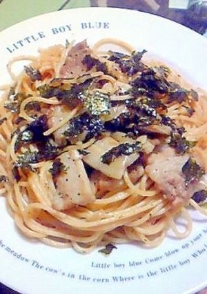 きのこと豚肉のバター醤油スパゲティ-レシピのメイン写真