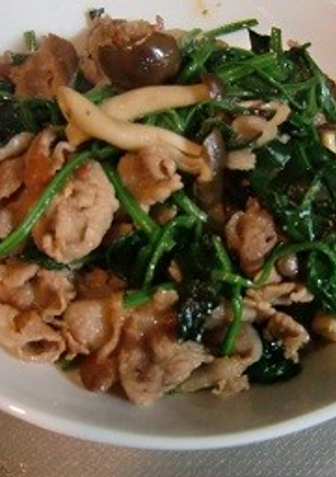豚コマとほうれん草のあまから和え-レシピのメイン写真