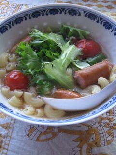 レタスとトマトのマカロニスープ-レシピのメイン写真