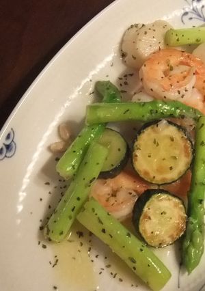 野菜と帆立のオリーブオイル炒め-レシピのメイン写真