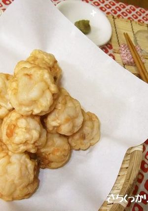 材料２つ★ふわっふわ★サーモン揚げ団子-レシピのメイン写真