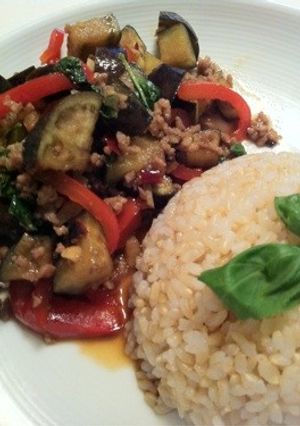 激旨★なすとひき肉のバジル炒め タイ料理-レシピのメイン写真