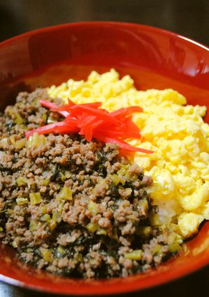 かぶの葉入りそぼろ丼-レシピのメイン写真